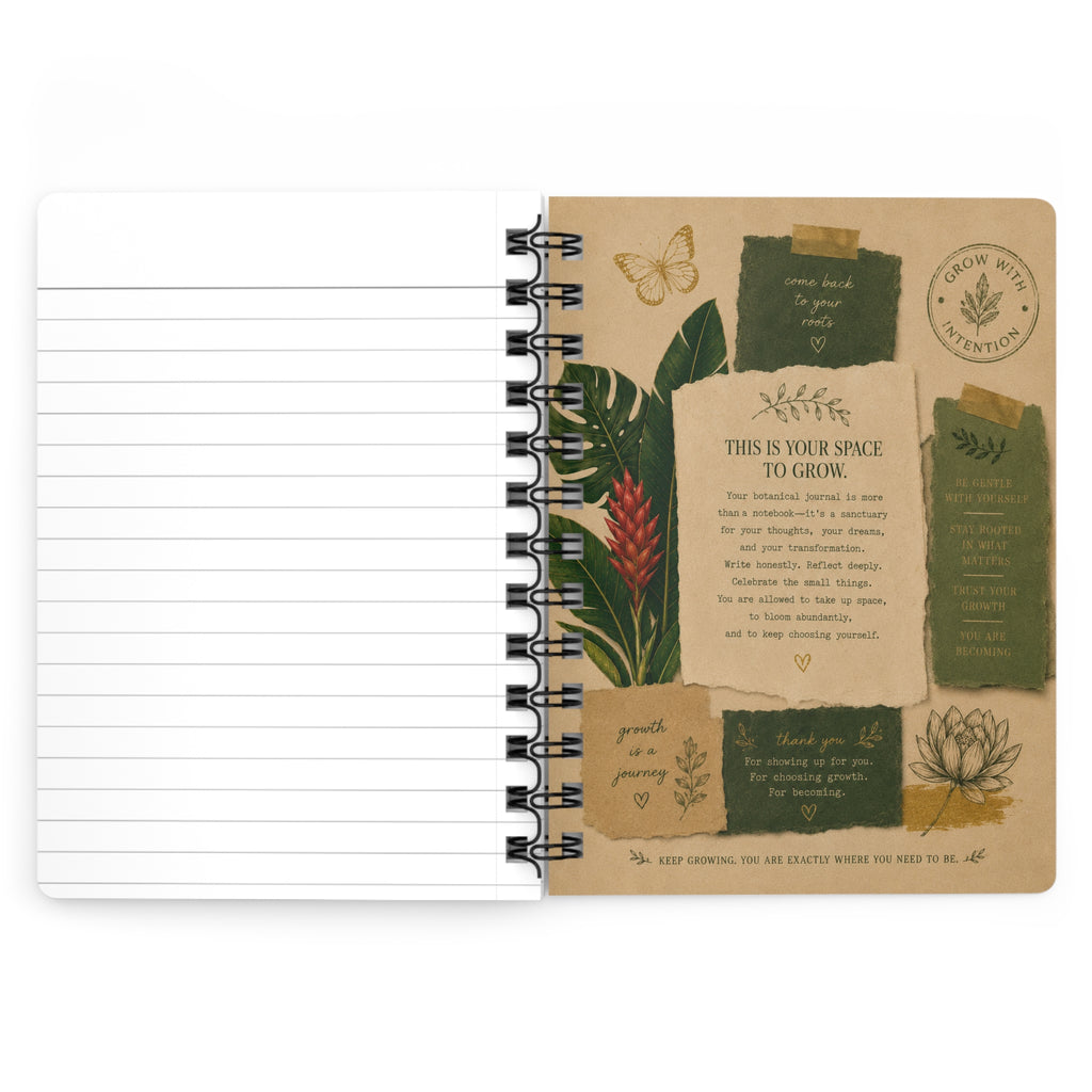 Botanical Journal Spiral Notebook — Plant Lover's Garden Journal