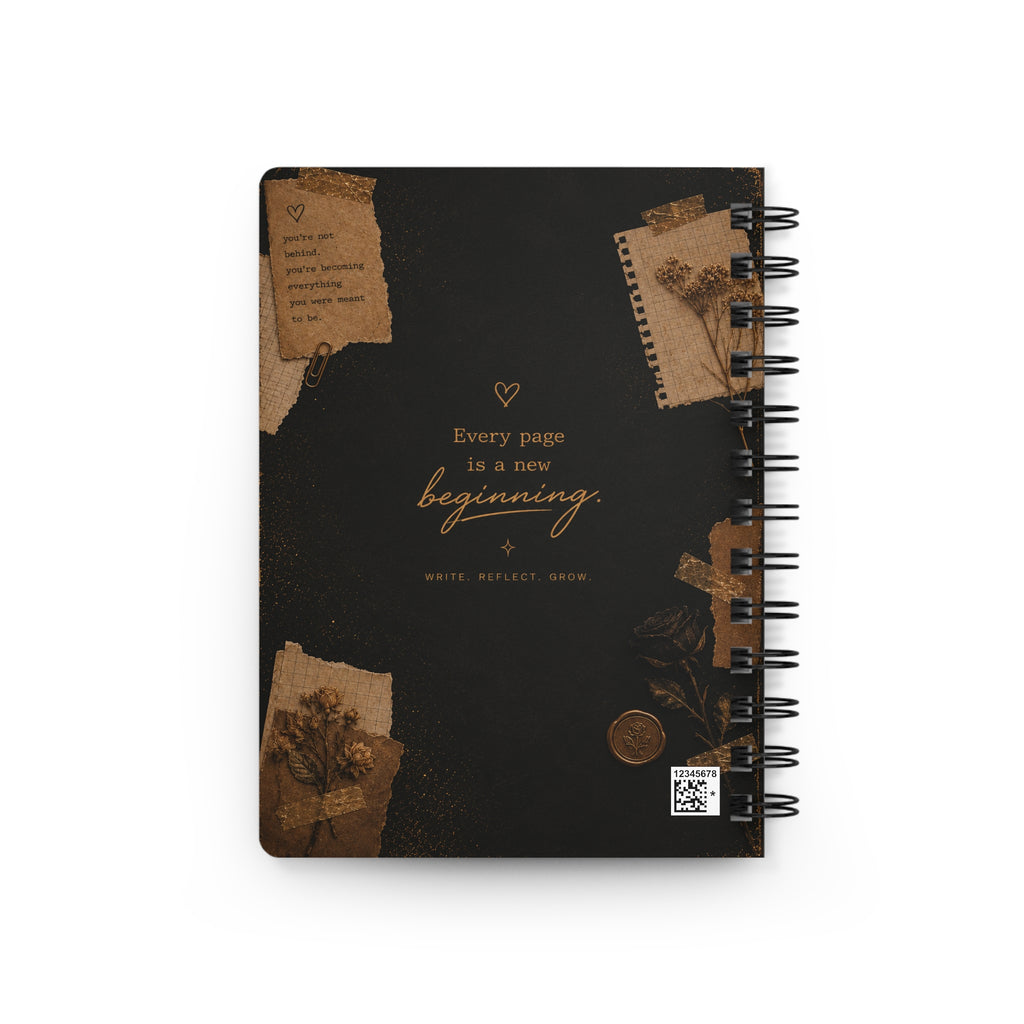Spiral Journal — 'Every Page Is A New Beginning' Vintage Collage Notebook