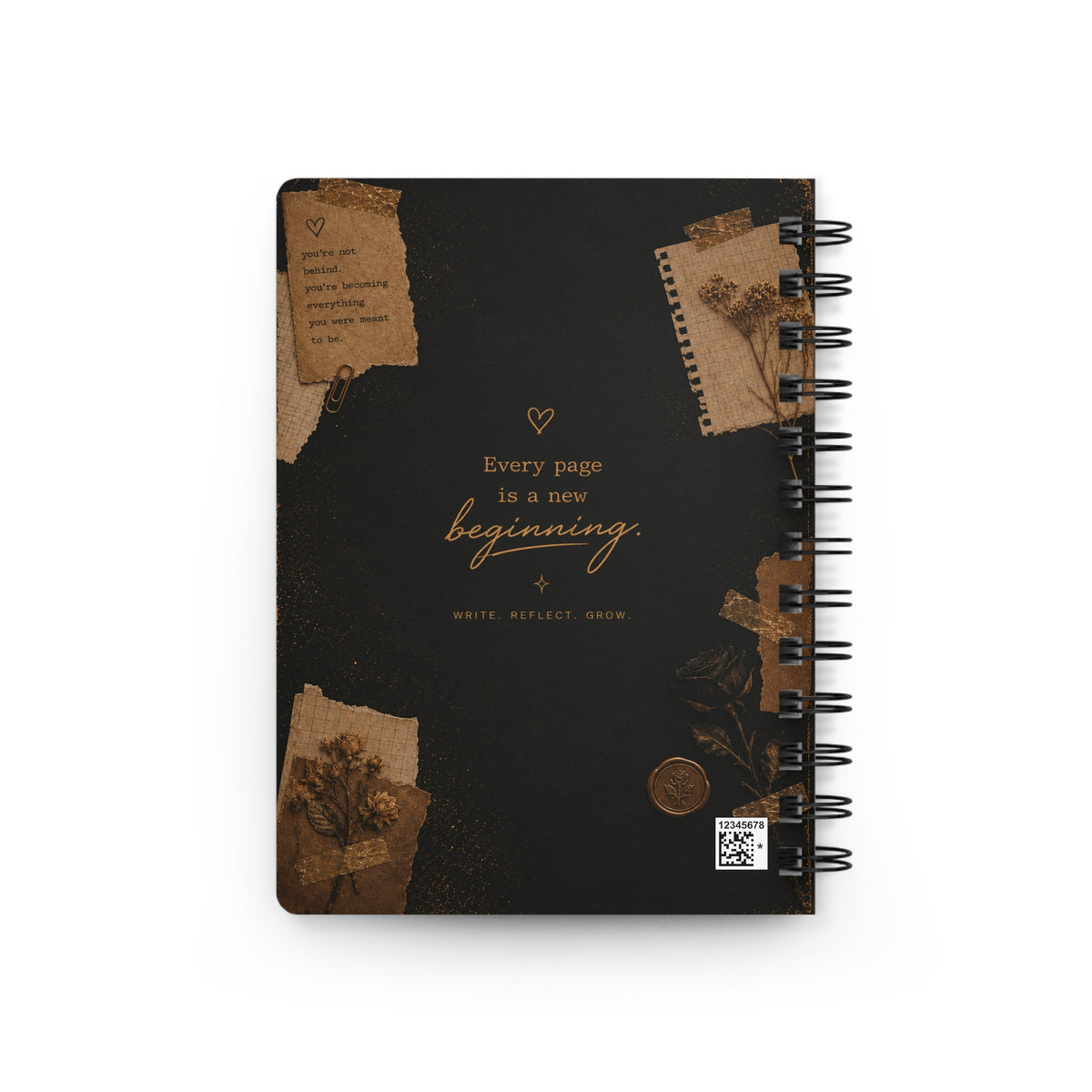 Spiral Journal — 'Every Page Is A New Beginning' Vintage Collage Notebook