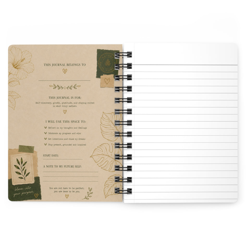 Botanical Journal Spiral Notebook — Plant Lover's Garden Journal