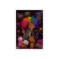 Gloss Poster — Rainbow Afro Girl Pop Art Print