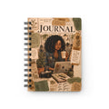 Cozy Study Girl Journal Spiral Bound Notebook | Botanical Collage Writing Diary