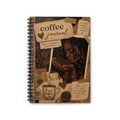 Coffee Journal Spiral Notebook — Ruled Lined Coffee Lover’s Journal