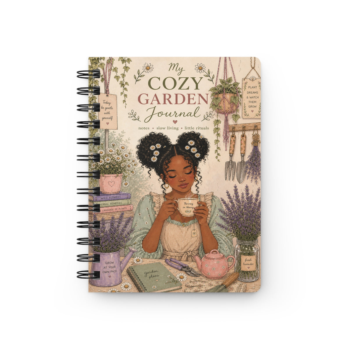 Cozy Garden Journal — Spiral Notebook for Plant Lovers & Daily Gardening Notes