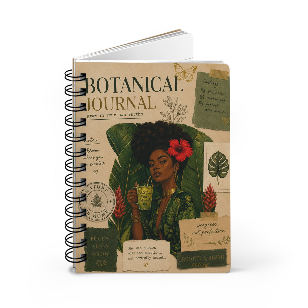 Botanical Journal Spiral Notebook — Plant Lover's Garden Journal