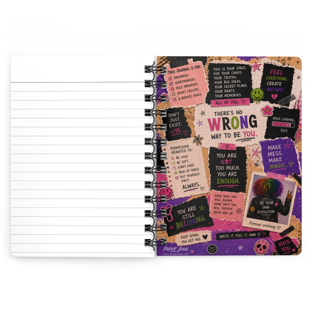 Journal — Bold Feminist Illustrated Spiral Notebook: "Your Story. Your Rules. Your Revolution."