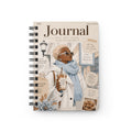 Cozy Coffee Street Style Spiral Journal | Floral Winter Aesthetic Notebook