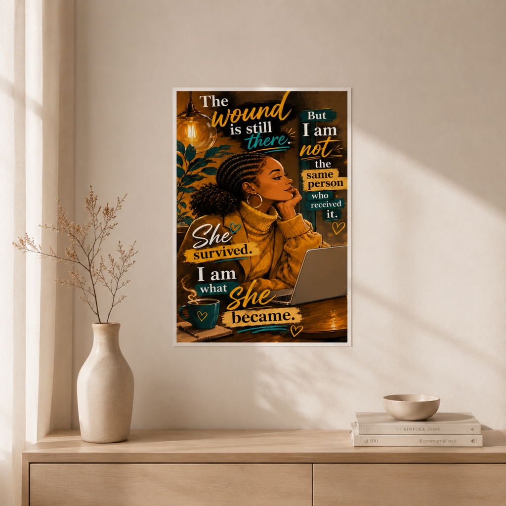 She Survived Inspirational Quote Poster | Gloss Poster