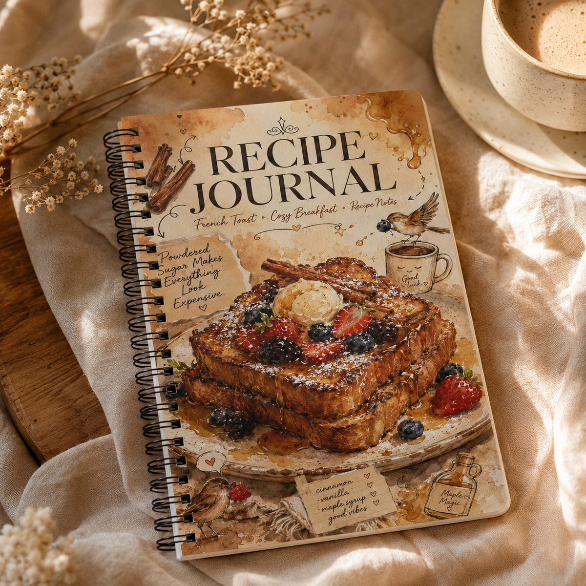 Recipe Journal Notebook | Wirobound Softcover A5