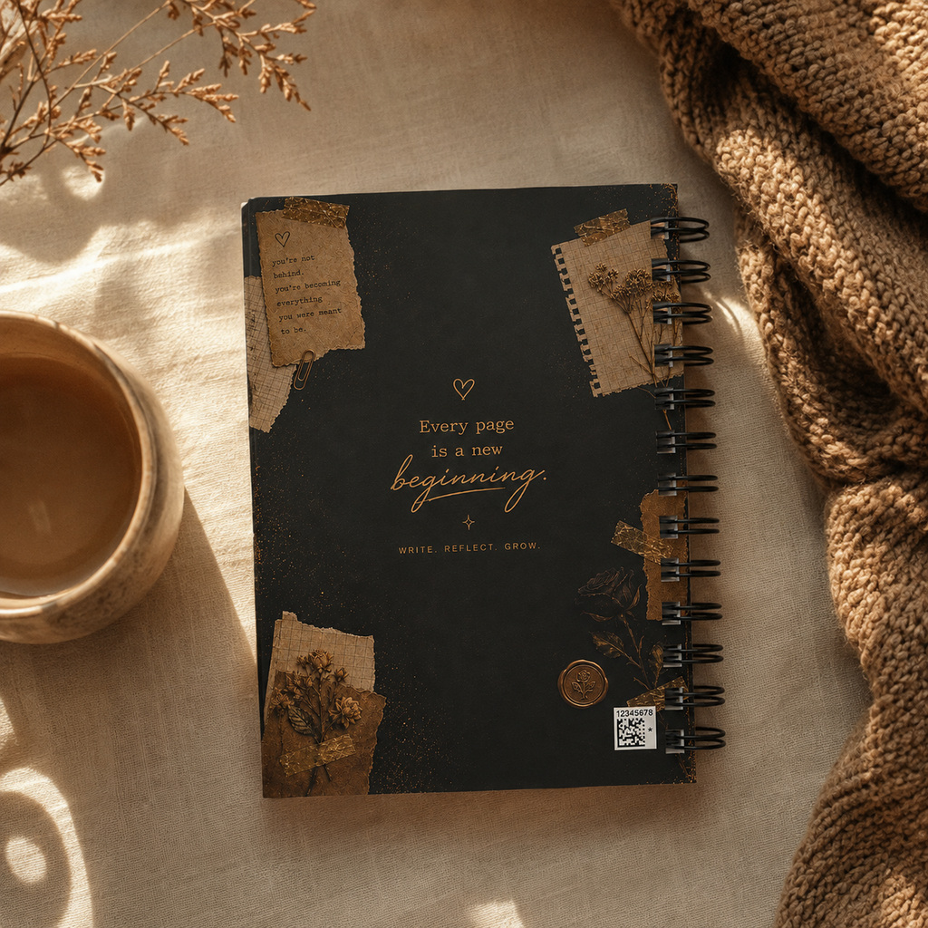 Spiral Journal — 'Every Page Is A New Beginning' Vintage Collage Notebook