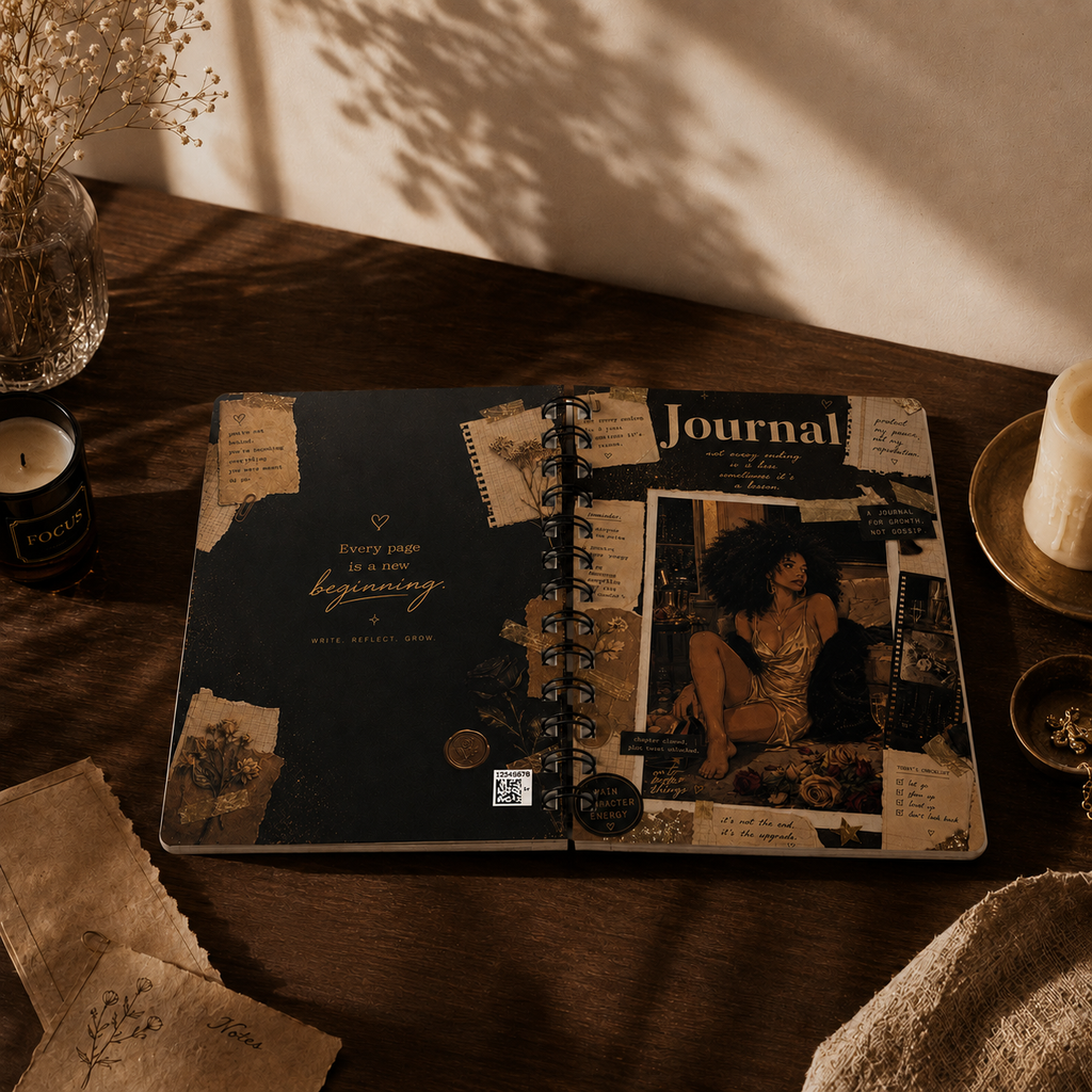 Spiral Journal — 'Every Page Is A New Beginning' Vintage Collage Notebook