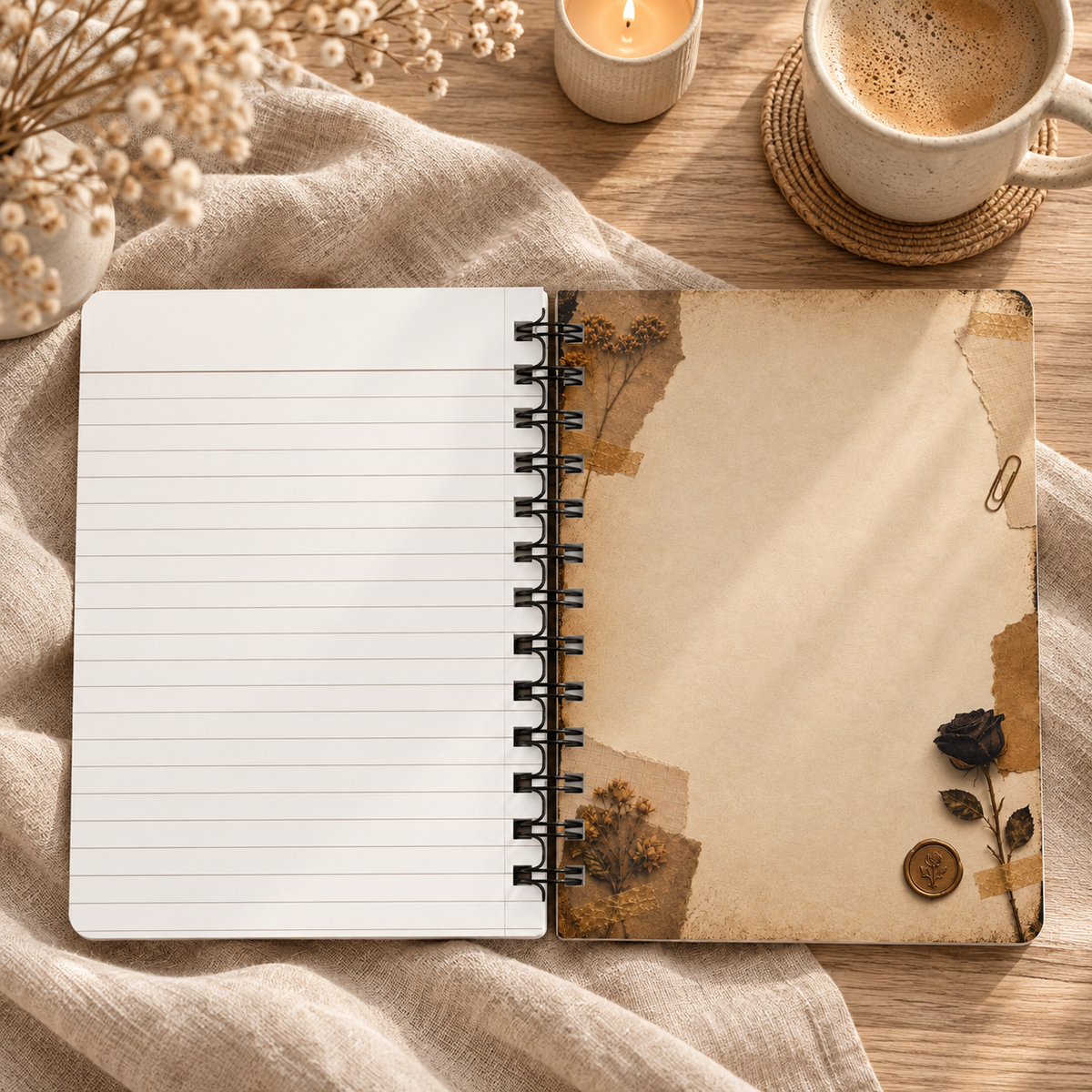 Spiral Journal — 'Every Page Is A New Beginning' Vintage Collage Notebook
