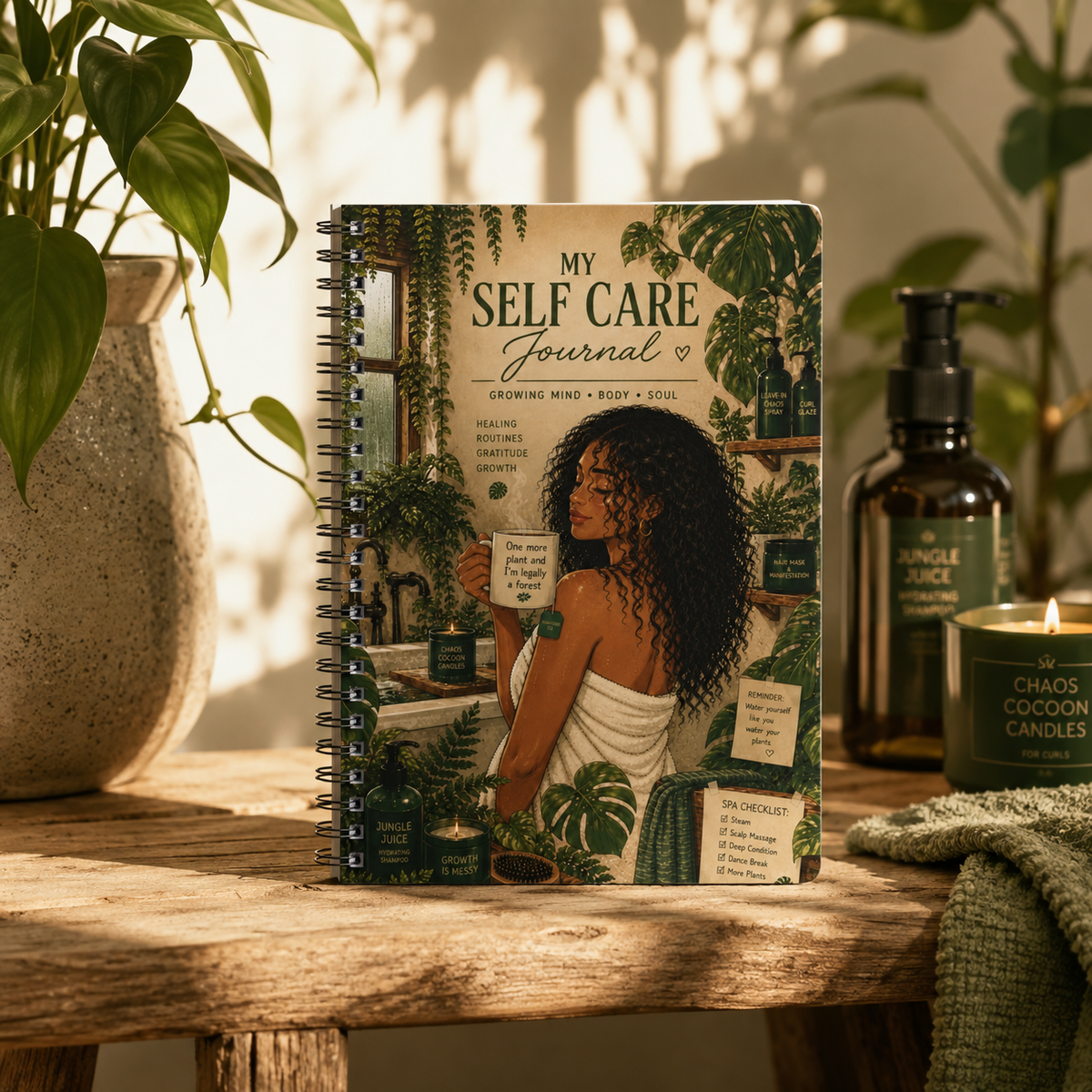 My Self Care Journal — A5 Wirobound Softcover Notebook