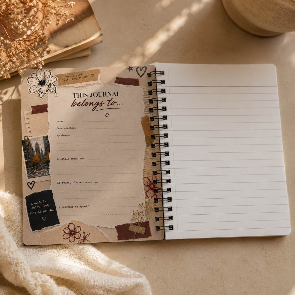 Another Day Spiral Journal — Empowered Urban Girl Notebook