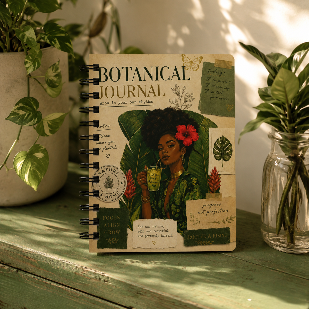 Botanical Journal Spiral Notebook — Plant Lover's Garden Journal