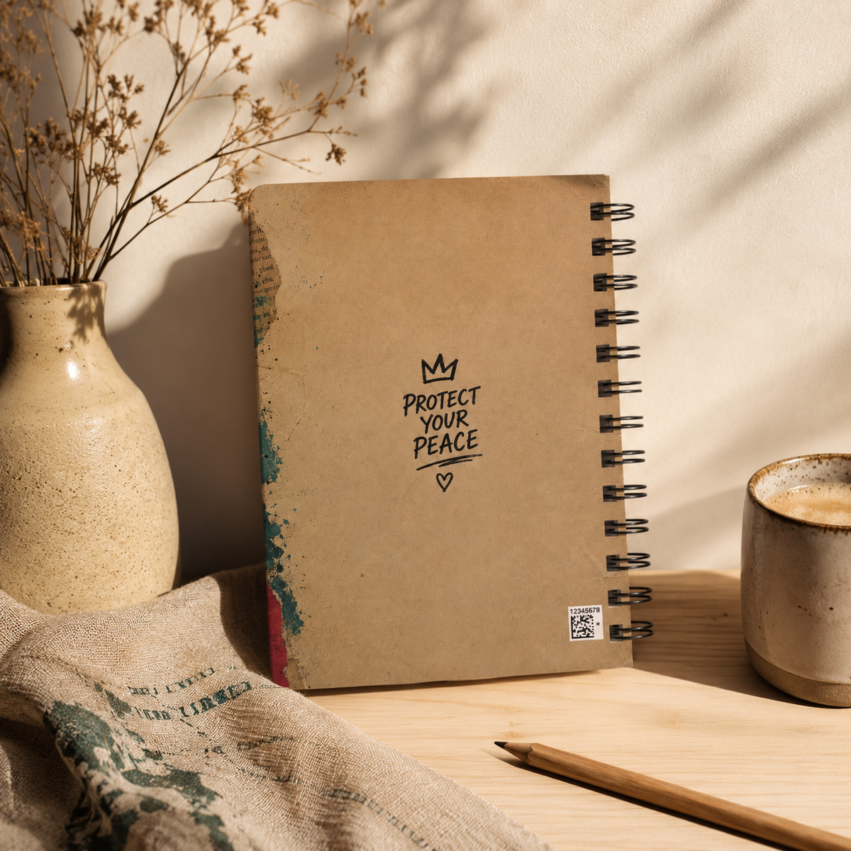 Protect Your Peace Spiral Journal — Black Futures Matter Inspirational Notebook