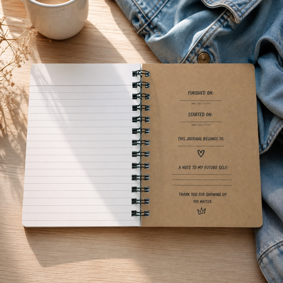 Protect Your Peace Spiral Journal — Black Futures Matter Inspirational Notebook