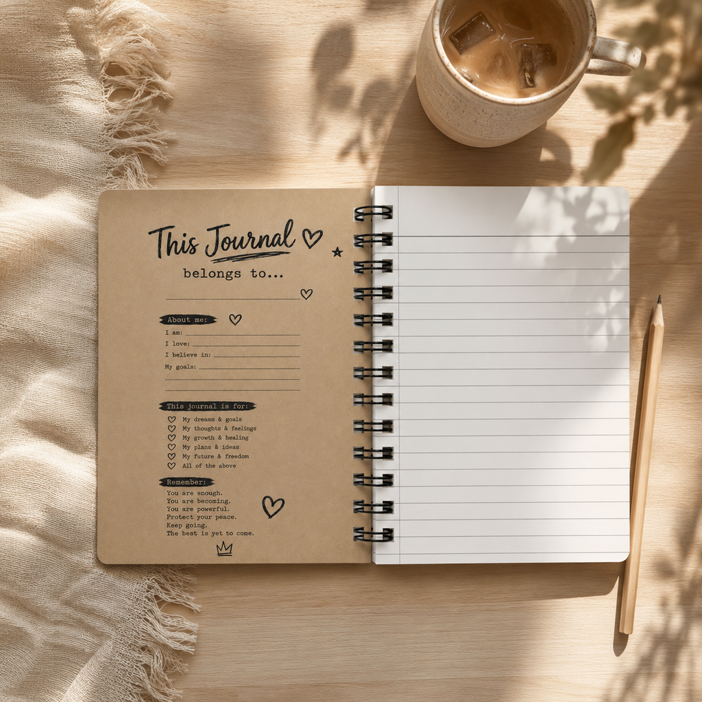 Protect Your Peace Spiral Journal — Black Futures Matter Inspirational Notebook