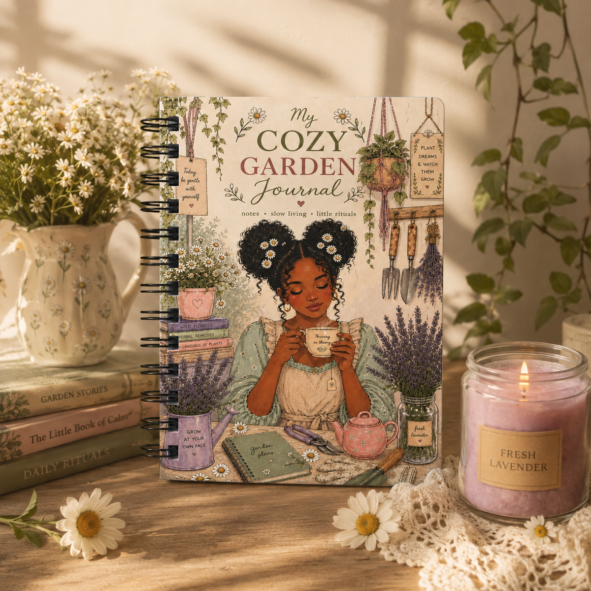 Cozy Garden Journal — Spiral Notebook for Plant Lovers & Daily Gardening Notes