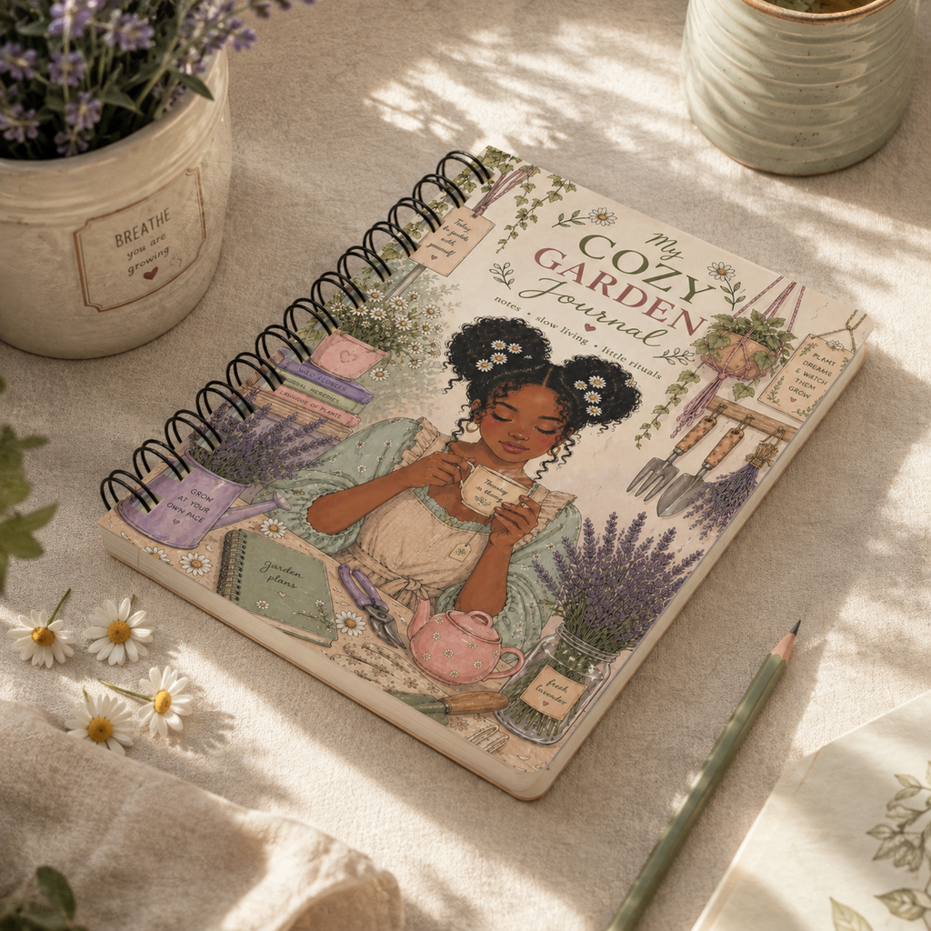 Cozy Garden Journal — Spiral Notebook for Plant Lovers & Daily Gardening Notes