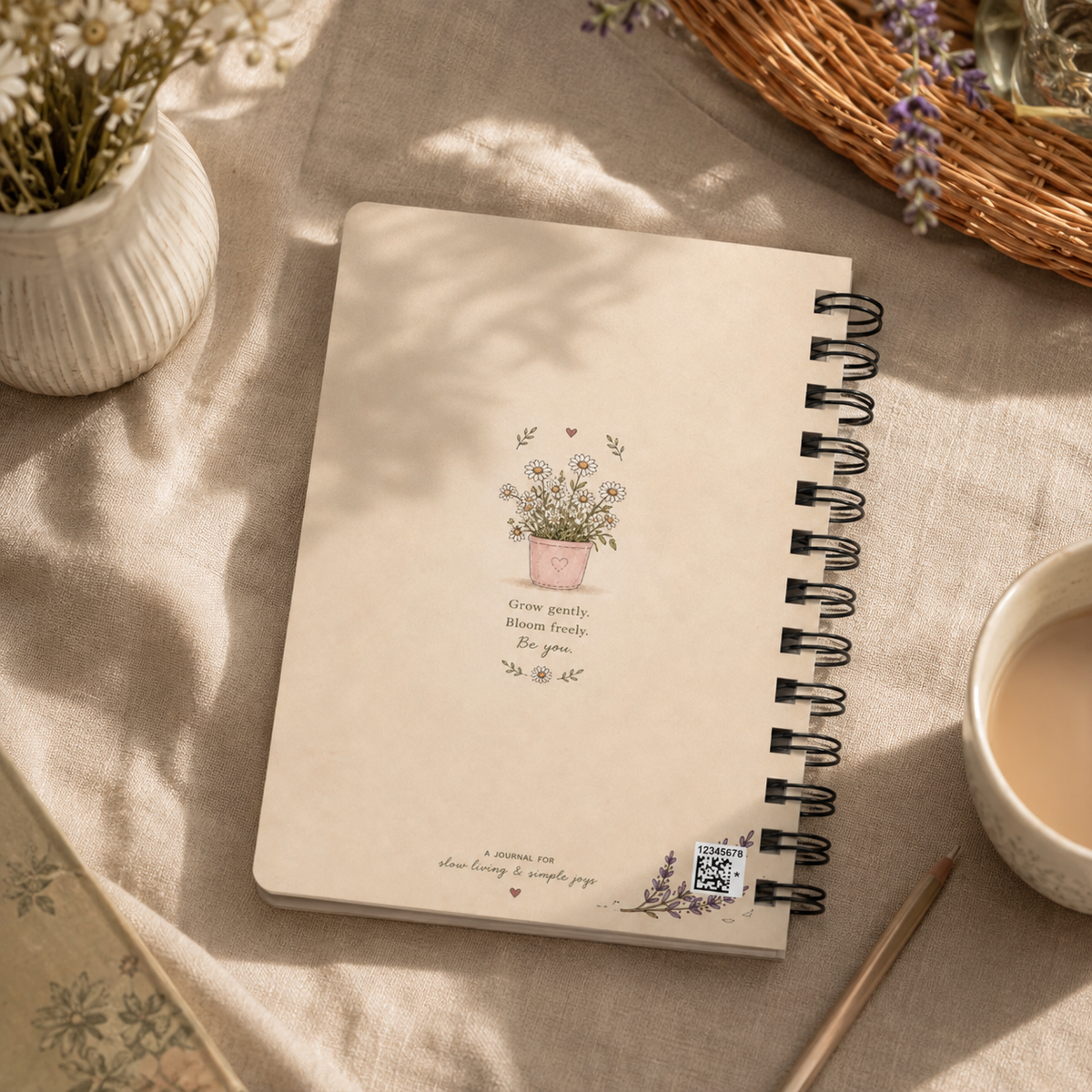 Cozy Garden Journal — Spiral Notebook for Plant Lovers & Daily Gardening Notes