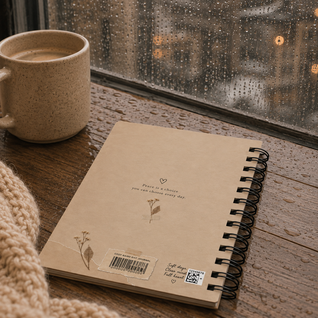 Cozy Rainy Day Spiral Journal