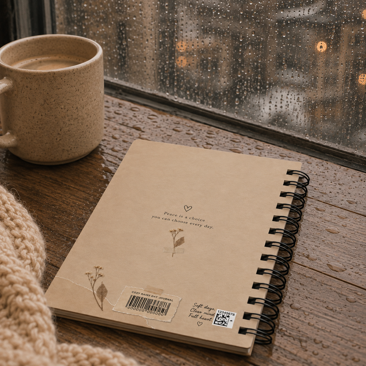 Cozy Rainy Day Spiral Journal