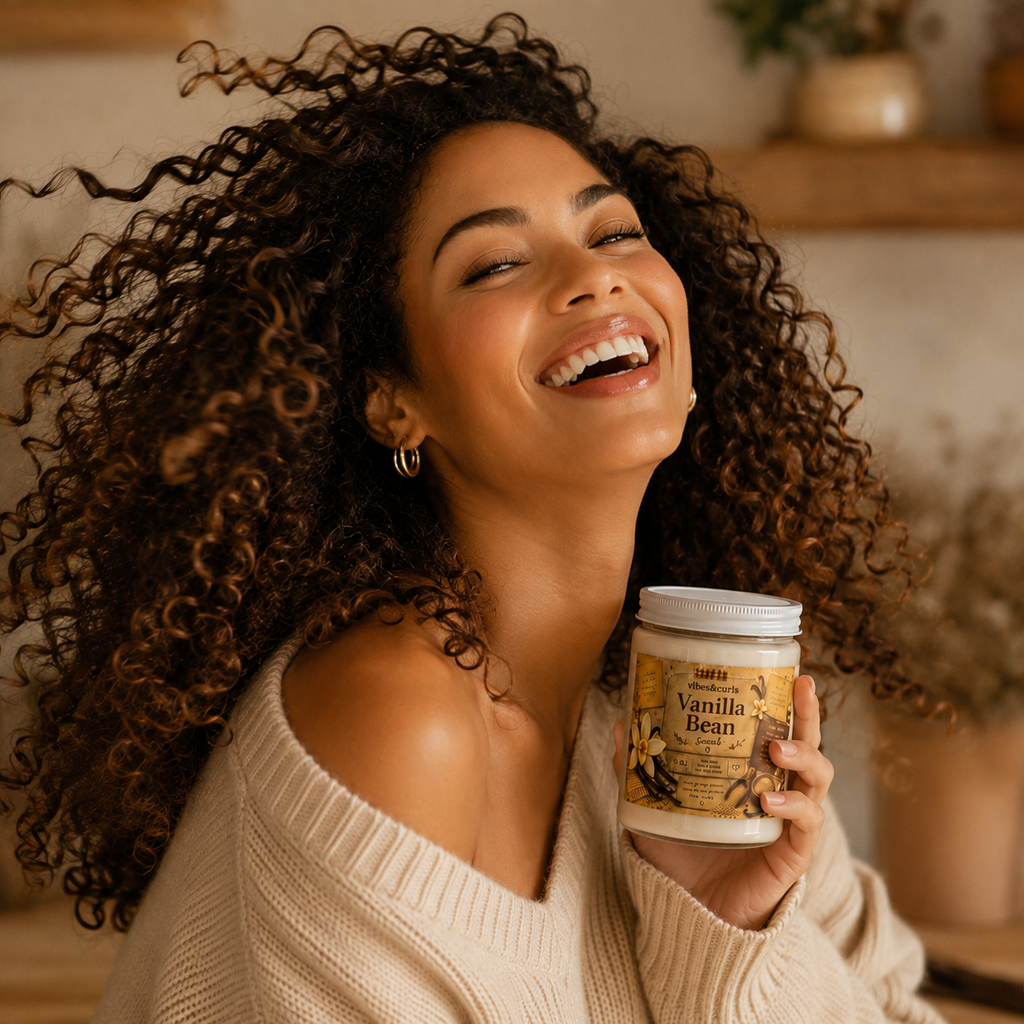 Vanilla Bean Soy Candle - 9oz Scented Jar with White Lid