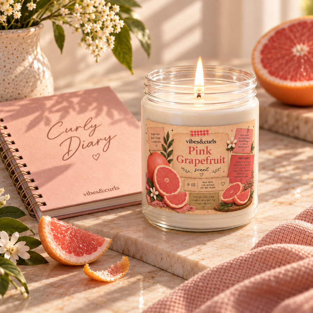 Monday Reset Candle | Pink Grapefruit Soy Candle 9 oz | Fresh Start