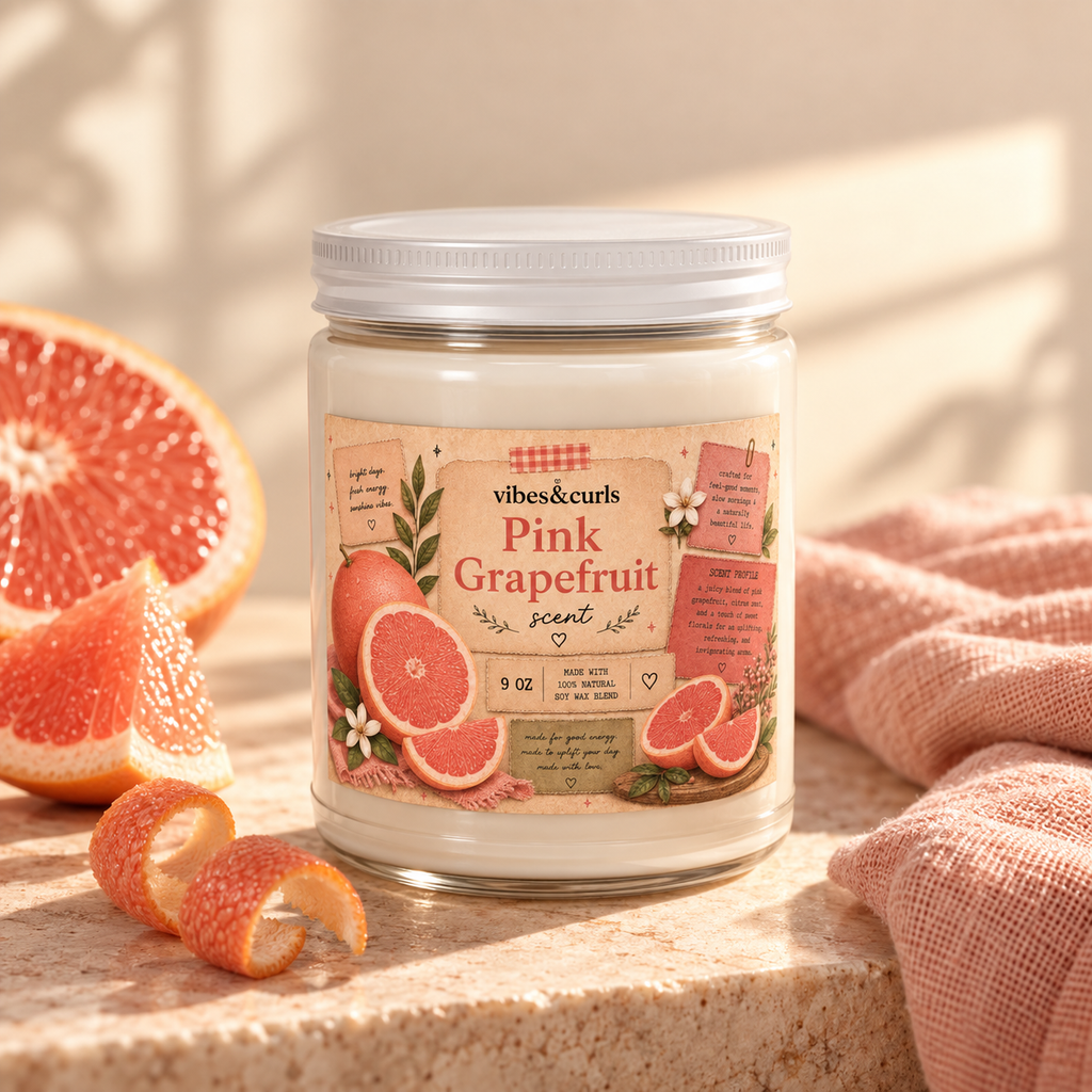 Monday Reset Candle | Pink Grapefruit Soy Candle 9 oz | Fresh Start