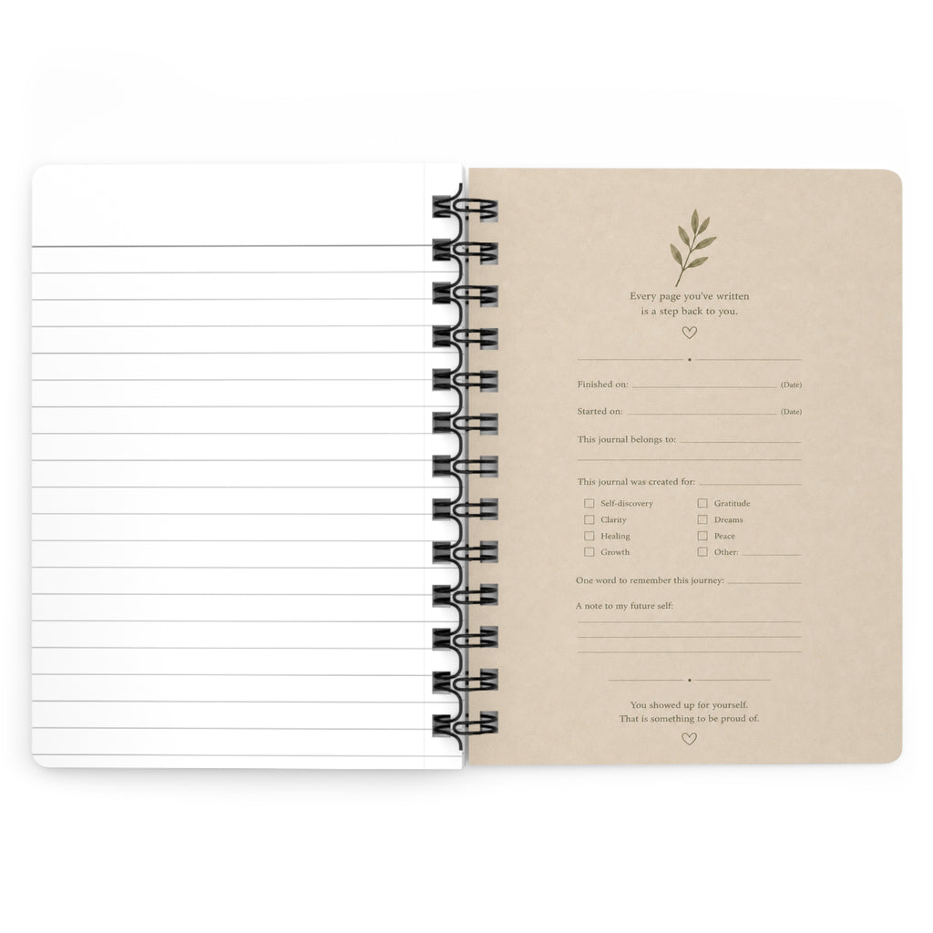 Cozy Self-Care Collage Spiral Bound Journal | Gratitude Notebook | Relaxing Aesthetic