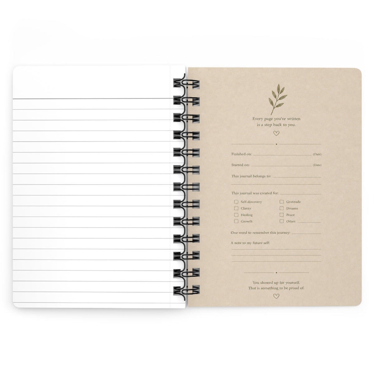 Cozy Self-Care Collage Spiral Bound Journal | Gratitude Notebook | Relaxing Aesthetic