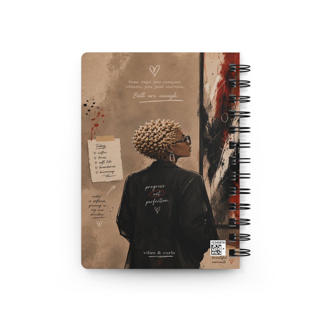 Spiral Journal — Urban Chic 'Journal Vibes & Curls' Notebook for Creative Women