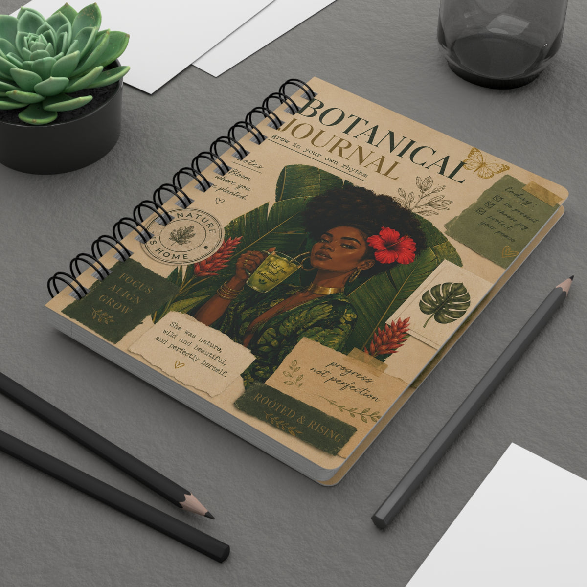 Botanical Journal Spiral Notebook — Plant Lover's Garden Journal