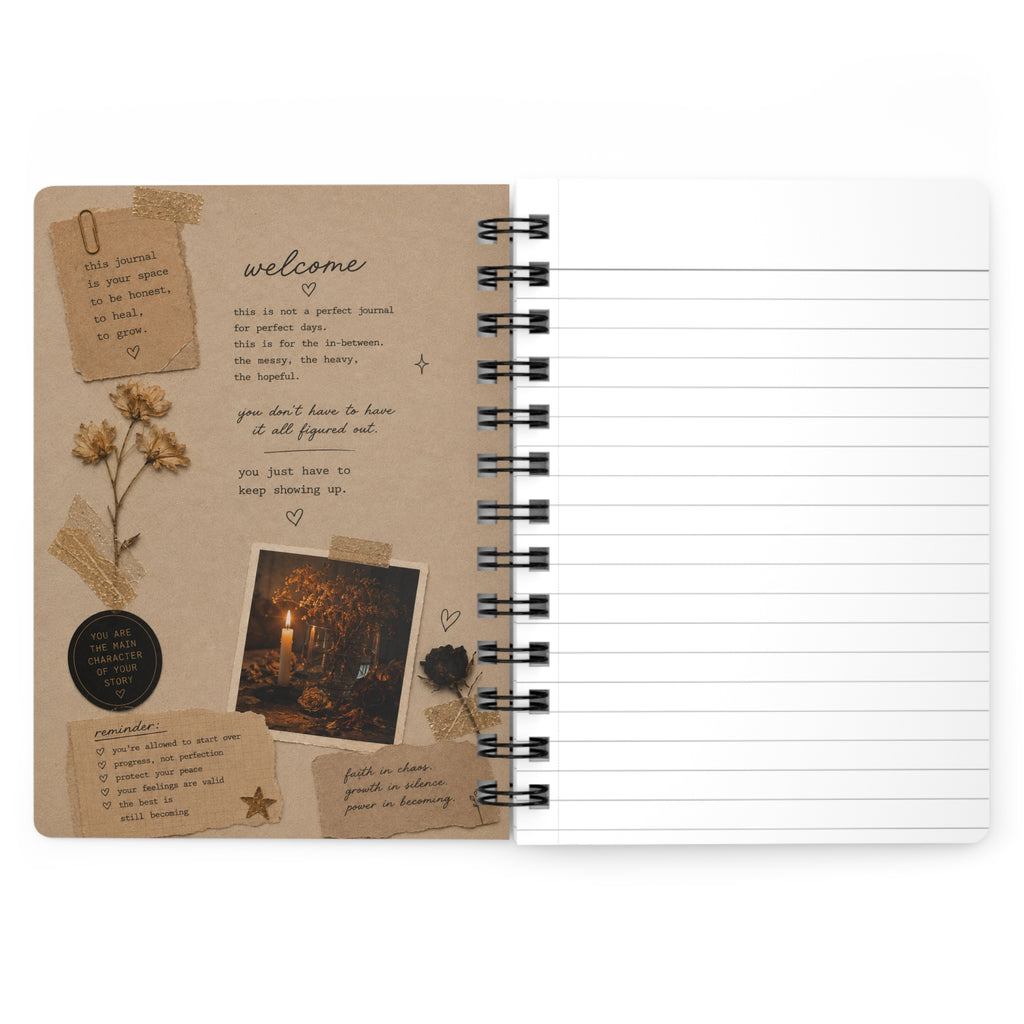 Spiral Journal — 'Every Page Is A New Beginning' Vintage Collage Notebook