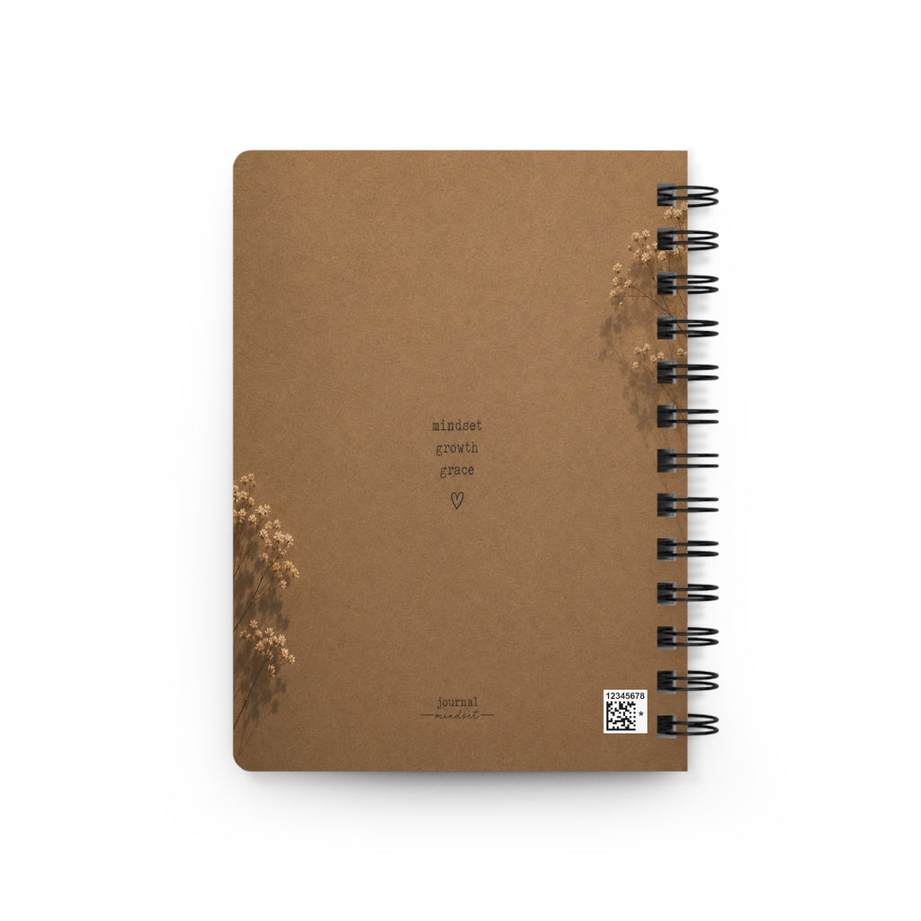 Journal Mindset Spiral Notebook — Cozy Self-Reflection Journal with Motivational Cover