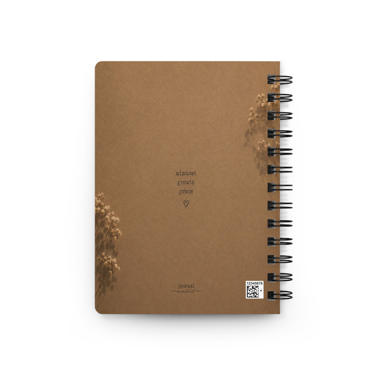 Journal Mindset Spiral Notebook — Cozy Self-Reflection Journal with Motivational Cover