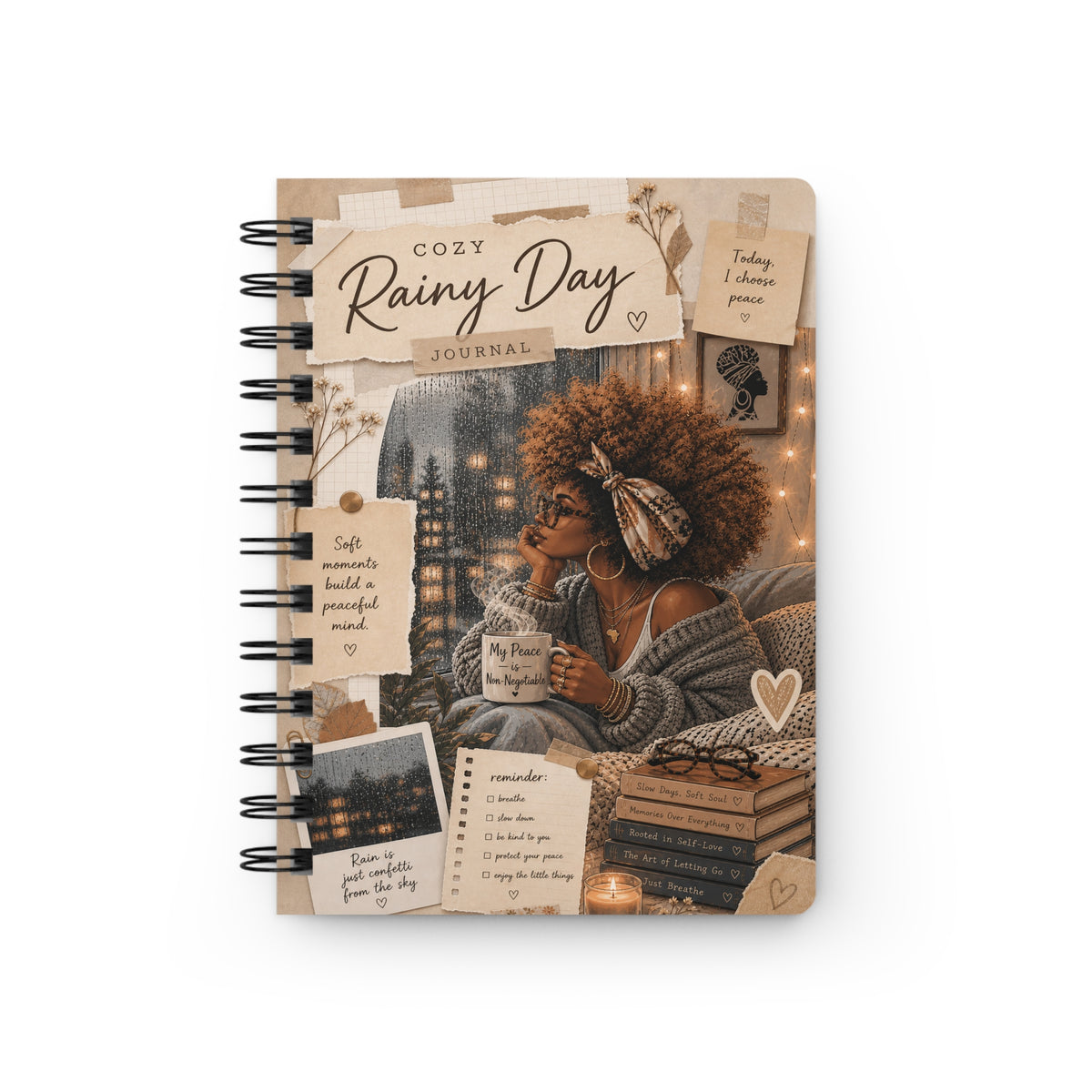 Cozy Rainy Day Spiral Journal