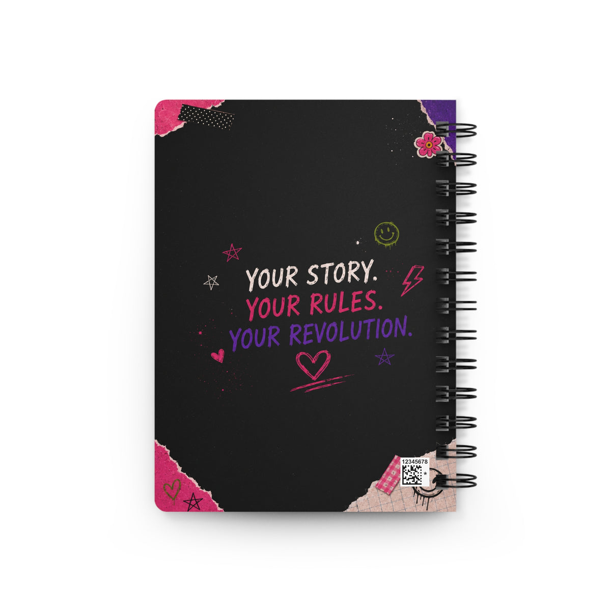 Journal — Bold Feminist Illustrated Spiral Notebook: "Your Story. Your Rules. Your Revolution."