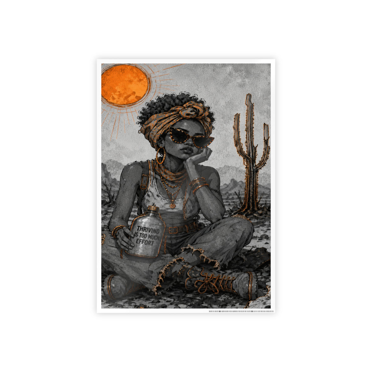 Desert Queen Illustration Poster | Gloss Poster