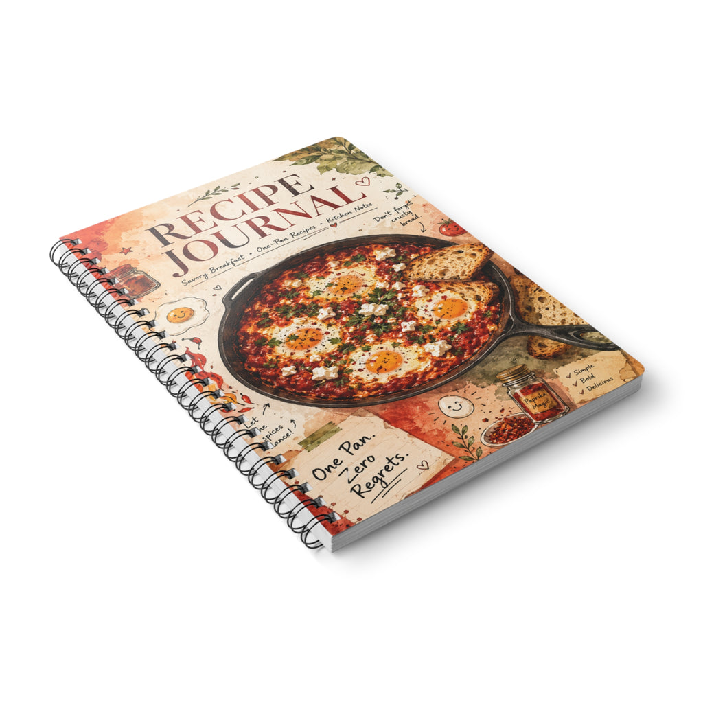 Shakshuka Recipe Journal Notebook | Wirobound Softcover A5
